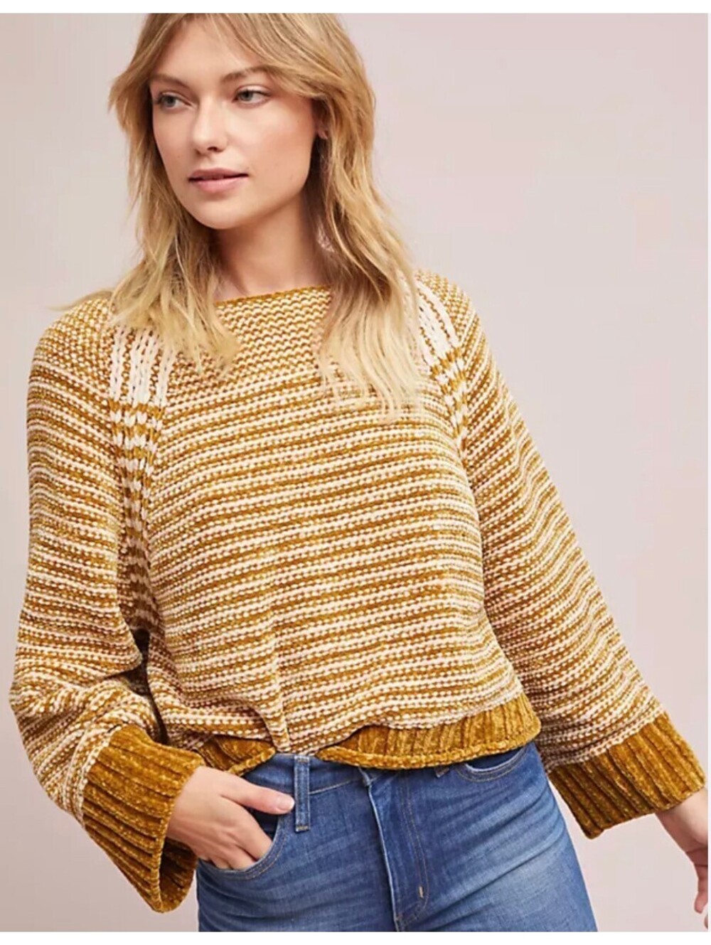 Anthropologie Moth Chenille Stripped Pullover Sweater - Women's XS NWOT - Picture 1 of 8